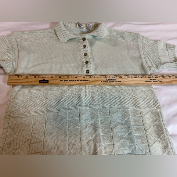 Women’s JG Hook Light Green Short-Sleeved Sweater - Size Medium - 100% Cotton - Picture 5 of 8